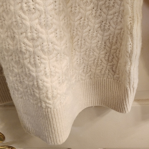 Anthropologie Maeve V-Neck Cable-Knit Wool Sweater Rainbow size MED - Picture 11 of 13